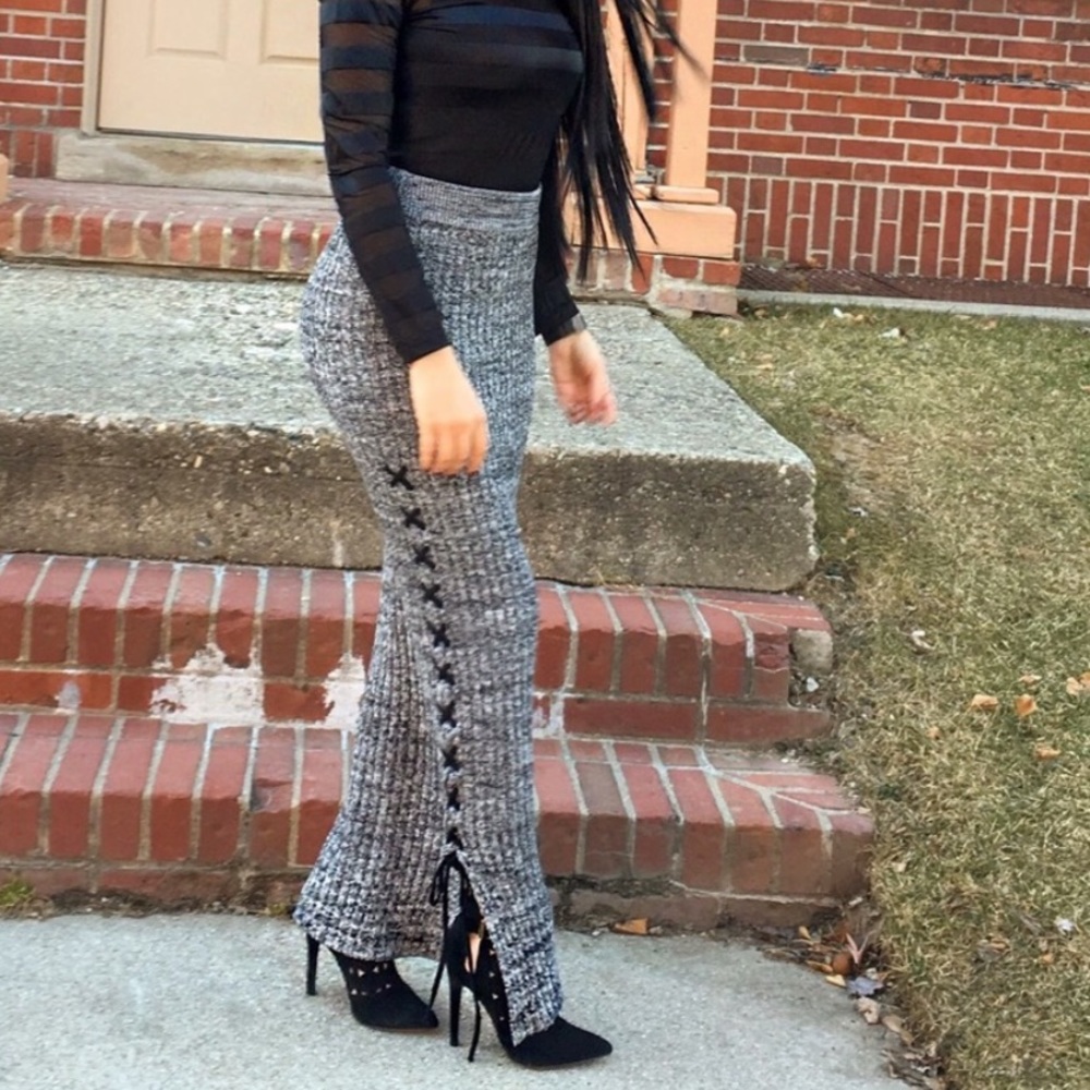 Laced up maxi skirt